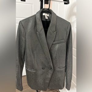H&M Silver Metallic Blazer